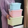Caja de almacenamiento de plástico para el hogar, coche, ropa, colcha, caja de gran capacidad para guardar libros, juguetes, refrigerios y medicamentos.