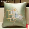 2026 Año del Caballo Rojo Almohada de Año Nuevo Cojín para Sofá Sala de Estar Estilo Chino Cojín para Respaldo de Cama con Relleno