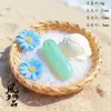 Chaveiro Pingente Pequeno Verde Listrado, Colar Pequeno com Pingente Liso, Pingente de Jade Unissex, Pingente Sem Palavras, Ornamento de Jade Longo Listrado, Dia das Mães