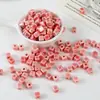 Dopamina Colorida 6mm Cerâmica Quadrado Pequeno Contas Soltas DIY Pulseira Colar Corrente de Celular Joias com Contas Acessórios