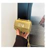 Bolsa Matelassada Estilo Coreano para Mulheres 2025 Novo Estilo Linha Bordada Corrente Mini Bolsa Transversal Moda Bolsa de Ombro para o Dia a Dia