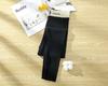 Leggings de Algodón Canalé para Mujer Temporada Primavera 2026, Estampado de Letras Tb, Delgados, Transpirables, Ajuste Ceñido, Pantalones Skinny de Cintura Alta