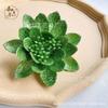Planta suculenta artificial, loto doble, maceta de flores suculentas artificiales para interior y exterior, accesorios de decoración de pared de fondo de planta verde