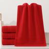 Toalha vermelha algodão algodão casamento aniversário banquete bordado LOGO macia absorvente fabricantes atacado