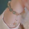 Jade coelho conjunto colar quente romântico pulseira pequena para o presente de aniversário da mãe para a esposa da menina para os idosos Dia das Mães