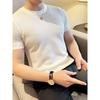 Camiseta de malha primavera e verão masculina da marca Trendyy de manga curta 2024 nova camiseta fina e bonita da marca Trendyy de meia manga camiseta fina