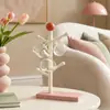 Portavasos con forma de árbol de color dopamina INS, soporte ventilado y de drenaje para múltiples tazas, adorno de escritorio elegante y práctico