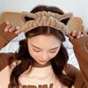 Zhao Lusi Mesmo Estilo Hair Band Mulheres Bonito Face Wash Especial Aplicar Máscara Lavar Cabelo Band Headgear Hairpin Orelha de Gato