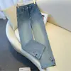 Novos Jeans Femininos Estilo Chinês para o Verão de 2026, Calças Cropped Botonadas Bordadas Estilo Nacional, Calças Cigarette de Corte Reto Populares