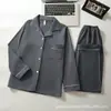 2025 Novo Conjunto de Pijama Acolchoado a Ar Feminino Outono e Inverno Doce Desenho Animado Espessado Estudante Casual Roupa de Casa