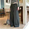 Pantalones Largos de Pierna Ancha Estilo Blackwork Atmosférico para Mujer con Diseño de Doble Bolsillo Pierna Recta Largo Hasta el Suelo Ropa para Mujer Fábrica de Origen