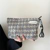 Bolsa de Cosméticos Avançada Pequena Estilo Chanel Bolsa de Armazenamento Trançada Portátil de Viagem Bolsa de Lavar Bolsa Interna Bolsa de Mão