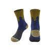 Calcetines Antibacterianos de Lana Merino, Calcetines Acolchados para Senderismo y Montañismo, Suela de Toalla Antideslizante, Calcetines Transpirables de Media Caña para Deportes al Aire Libre
