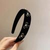 Atacado de tiara de outono e inverno para mulheres, tiara simples de tecido para amarrar o cabelo, touca feminina de pelúcia alta para o rosto, bege, Coreia do Sul