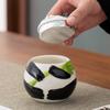 Tetera de panda creativa caja de regalo de panda de dibujos animados embalaje tetera de cerámica vacía almacenamiento de té negro té blanco té verde sellado