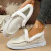 Zapatos peludos de exterior casuales cómodos de suela plana para mujer de talla grande, estilo europeo y americano, nuevos para otoño de 2026, comercio exterior