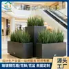 Maceta de Fibra de Vidrio de Color Personalizable Caja de Flores Rectangular Combinada Junto a Escaleras Mecánicas en Centro Comercial Caja de Plantas para Huerto en Azotea