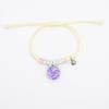 Pulsera mayoreo puesto de niñas regalo para novias pulsera de bola de cristal con flor real pulsera tejida con encaje estudiante diy