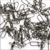 Giro Americano + Mosquetón Reforzado, Giro de Ocho Conector Giratorio Americano, Accesorios para Pesca, 100 Piezas por Paquete, Equipo de Pesca