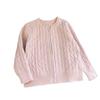 Cardigã Infantil Outono e Inverno Nova Chegada Roupa Externa para Meninas Suéter Cor Sólida Top de Tricô Infantil Casaco para Crianças Médias e Grandes