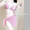 Bikini Nuevo Estilo 2026 para Mujer Bikini Baño Termal Conjunto de Tres Piezas Sirena Diamante Sexy Traje de Baño Coreano