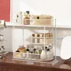 Caja de Almacenamiento Cosmético Estante de Almacenamiento para Tocador Escritorio Sentido Avanzado Tocador de Baño Gabinete con Compartimentos para Cuidado de la Piel a Prueba de Polvo