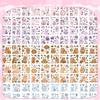 100 adesivos de animais de estimação não repetitivos, desenhos animados, menina fofa, faça você mesmo, adesivos de conta de mão, material decorativo, estilo japonês e coreano