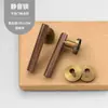 Cerradura Blanca Cremosa para Puerta de Dormitorio, Pared de Fondo Simple para Puerta Interior, Manija de Madera para Puerta, Cerradura Oculta para Puerta de Habitación
