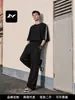 Pantalones Deportivos Simples Americanos Fengmei para Hombre y Mujer, Holgados, Estilo Callejero, Remaches, Cordón Elástico, Caída, Pierna Ancha, Pantalones Casuales