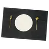 Manteles individuales aislantes, un producto popular transfronterizo de Amazon, con un diseño tejido, hechos de material de PVC, de forma cuadrada y sirviendo tanto como manteles individuales como posavasos, ofreciendo una experiencia gastronómica sencilla y elegante