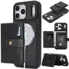 Aplicable a iPhone 18 Funda Magnética Dos en Uno Samsung S26 Portatarjetas Carga Inalámbrica MagSafe Funda de Cuero