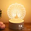 Lámpara de mesa con luz nocturna 3D, luminosa, para dormitorio, lámpara de noche, lámpara de ambiente de chica famosa de Internet, LED, decoración nórdica creativa