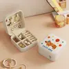 Caja Portátil para Joyería de Viaje Mini Estuche Pequeño para Accesorios Organizador con Múltiples Compartimentos para Pendientes Collares Anillos Joyero