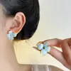 Diseño de Nicho Estilo Medieval Elegantes Pendientes de Flores Coloridas Puros Pendientes para Mujer Nuevos Versátiles Pendientes de Lujo Accesible