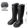 Botas de Lluvia para Mujer, Botas de Lluvia de Caña Alta, Zapatos Impermeables Antideslizantes para Mujer, Botas de Lluvia Cálidas de Moda con Forro de Felpa, Zapatos de Goma para Trabajo de Protección Laboral
