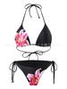 Bikini Nuevo Estampado de Cuello Halter 2025, Traje de Baño Sexy y de Alta Gama para la Playa, Traje de Baño de Dos Piezas Ultra Revelador para Mujeres