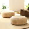 Cojín futón estilo japonés, cojín suave para sentarse en tatami de piso, tapete de meditación para el hogar, tapete tejido de paja, tapete para arrodillarse
