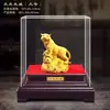 Hogar Sala de Estar Oficina Adornos Tigre Rugiendo Montaña Río Terciopelo Arena Tigre Dorado Adornos Tigre Dorado Suerte Zodiaco Tigre Regalos