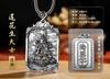 Colgante Zhao Gong Mingwu Dios de la Riqueza para hombre, plata pura 999 sólida, dominante, retro, moderno, colgante de plata esterlina para hombre, tesoro de la suerte