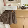 Limón Salado Siete¡El ajuste es súper bueno! Pantalones de pierna ancha a cuadros vintage de otoño estilo coreano para niñas, pantalones modernos y de moda.