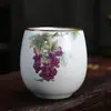 Caneca Jianzhan da Fornalha Ru Caneca de Chá Caneca para Degustação de Chá Padrão Rachado Pode Ser Cultivado Caneca Única Caneca do Anfitrião Tigela de Chá Caneca de Chá Gongfu Presente de Festival