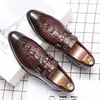 2026 Otoño Europa Repujado Transfronterizo Tallas Grandes Casual Zapatos de Piel Exteriores Negocios Zapatos de Piel Hechos a Mano Slip-on Zapatos de Hombre Venta al por Mayor