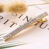 Horquilla Coreana de Perlas de Alta Gama y Diamantes Checos para Mujeres Adultas, Clip Bb Sencillo y a la Moda, Clip Lateral, Pinza para Flequillo, Adorno para el Cabello