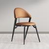 Silla de comedor de lujo nórdica ligera, de cuero, para el hogar, para el ocio, para el café, para el hotel, con respaldo, de alta calidad, para restaurante, con bolsa suave, para la mesa del comedor.