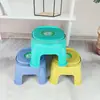 Banqueta Plástica Pequena Infantil Doméstica com Encosto, Banqueta Portátil Empilhável, Banqueta Baixa Estampada para Presente Atacado
