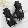 Guantes de Esquí para Mujer, Diseño de Cachorro de Dibujos Animados, Ciclismo al Aire Libre para Estudiantes, A Prueba de Frío, Forrados de Felpa, Engrosados, Compatibles con Pantalla Táctil, Guantes Cálidos de Invierno