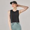 Chaleco sin mangas de nueve puntos para mujer, ligero, transpirable, de secado rápido, para yoga, deportes, correr, blusa para niña, ropa de fitness para exteriores.