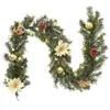 Decoraciones Navideñas 180cm Ratán Cifrado Rojo Navideño Ratán Decorativo Venta Directa Ratán para Puerta Navideña Decoración de Puerta Ratán Rojo