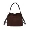 Envio direto disponível: Bolsa retrô de grande capacidade para mulheres, nova coleção primavera 2026, bolsa de ombro moderna e versátil, bolsa tote para o dia a dia