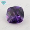 Huagang Gem Fertilizante Quadrado Pontiagudo Fundo Tartaruga Rosto Roxo Zircônio Travesseiro Formato Lattice Rosto Pedra Nua Artificial CZ Gem Atacado